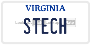 STECH  license plate in VA