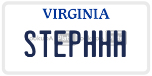 STEPHHH  license plate in VA