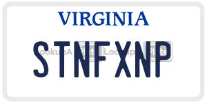 STNFXNP  license plate in VA