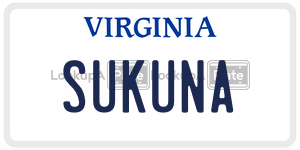 SUKUNA  license plate in VA