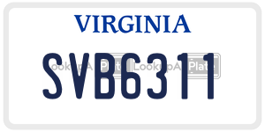 SVB6311  license plate in VA