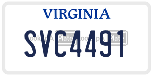 SVC4491  license plate in VA