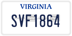 SVF-1864  license plate in VA