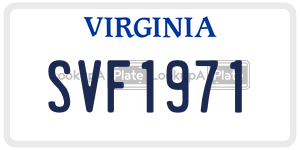 SVF1971  license plate in VA