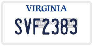 SVF2383  license plate in VA