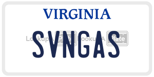 SVNGAS  license plate in VA