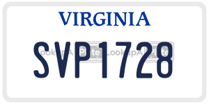 SVP1728  license plate in VA