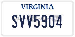 SVV5904  license plate in VA