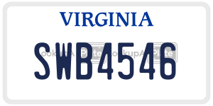 SWB4546  license plate in VA