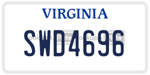 SWD4696  license plate in VA