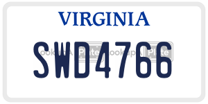 SWD4766  license plate in VA