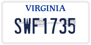 SWF1735  license plate in VA