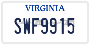SWF9915  license plate in VA