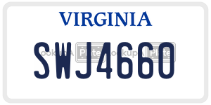 SWJ4660  license plate in VA