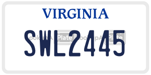 SWL2445  license plate in VA