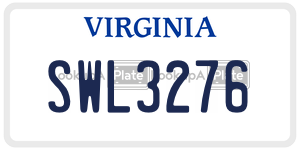 SWL3276  license plate in VA