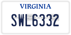 SWL6332 license plate in Virginia