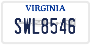 SWL8546  license plate in VA