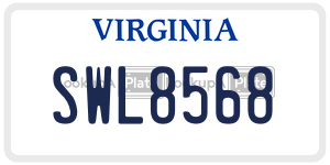 SWL8568  license plate in VA