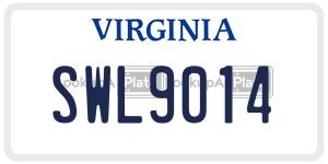 SWL9014  license plate in VA