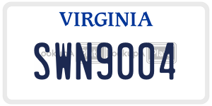 SWN9004  license plate in VA