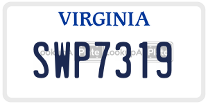 SWP7319  license plate in VA
