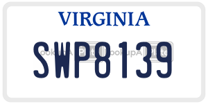 SWP8139  license plate in VA