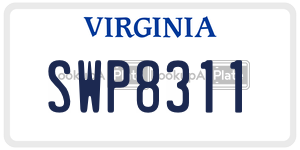 SWP8311  license plate in VA