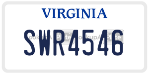 SWR4546  license plate in VA