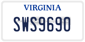 SWS9690  license plate in VA