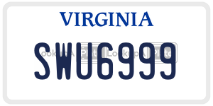SWU6999  license plate in VA