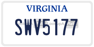 SWV5177  license plate in VA
