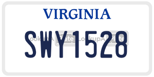 SWY1528  license plate in VA