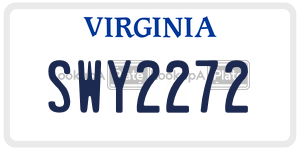 SWY2272  license plate in VA