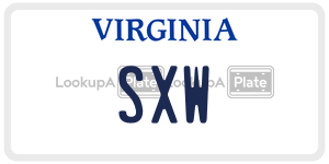 SXW  license plate in VA