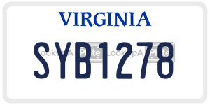 SYB1278  license plate in VA