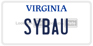 SYBAU license plate in Virginia