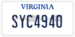 SYC4940  license plate in VA