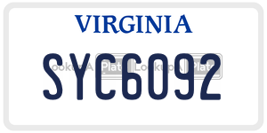 SYC6092  license plate in VA