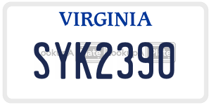 SYK2390 license plate in Virginia
