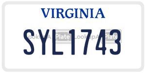 SYL1743  license plate in VA