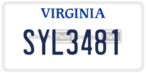 SYL3481  license plate in VA