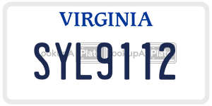 SYL9112  license plate in VA
