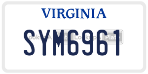 SYM6961  license plate in VA