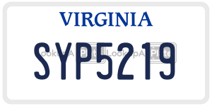 SYP5219 license plate in Virginia