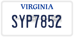 SYP7852  license plate in VA