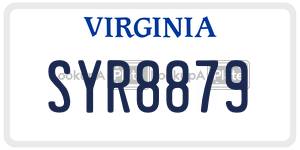 SYR8879  license plate in VA