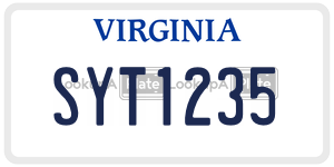 SYT1235  license plate in VA