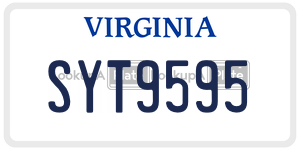 SYT9595  license plate in VA