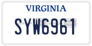 SYW6961  license plate in VA
